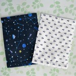 高学年用　ガーゼマスク　２枚セット　宇宙　イカリ