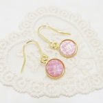 ❤SALE❤*P47***キラキラカットビーズ☆ピアス（ピンク色）