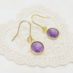 ❤SALE❤*P49***キラキラカットビーズ☆ピアス（紫色）