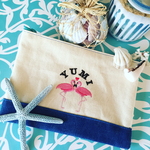 名前入りフラミンゴポーチ★名入れ★オリジナル