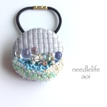 marine〜刺繍ヘアゴム〜