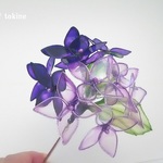 紫陽花（紫）かんざし　一本挿し　　