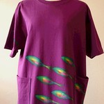 プチ改造　光る魚影手描きＴシャツ