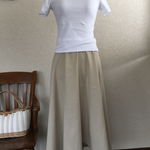 フィッシュテイル ロングスカート（サンドベージュ）