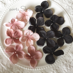 【日本製】フープピアスにもオススメ 大きめサイズ  紫陽花造花  チョコレートブラウン&クラシカルピンクカラー 〜マット質感素材花シリーズ〜 