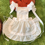 キッズフリルエプロン 白