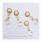 2way♡パール×クリアデザイン ピアス/イヤリング