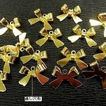 チャーム リボン(ゴールド色)40個  (766)