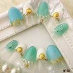 夏〜貝殻ネイルチップ