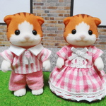 シルバニア　大人サイズ　ペア服　ギンガム　ピンク