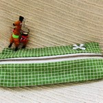 手ぬい　ライトグリーンのペンケース