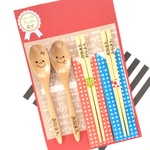 【名入れ】【プレゼントにも！】子供用  お箸 木製スプーン セット