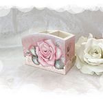 薔薇の小物入れ・トールペイント