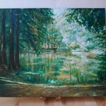 【送料無料】油絵原画　静かな時間