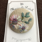 花刺繍 ブローチ