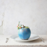 blue apple pot アーティフィシャルフラワー現品