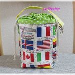【SALE】保冷マグマグケースLサイズ☆世界の国旗柄