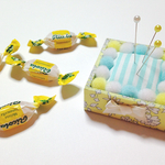 レモンミントのポンポンピンクッション