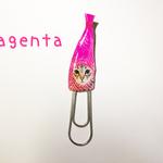 フルーツキャップ星人クリップ 濃いピンク (magenta) （猫グッズ 猫 文房具 クリップ）