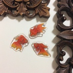 3点セット●金魚のレジンブローチ（バッジ、プラ板、プラバン）