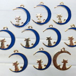 10個　セレブスタイルカラフルチャームセット　約17mm×15mm　T191-13