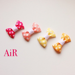 2コセット♡カラフルドットリボンのシリコンヘアゴムセット for KIDS&BABY