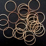 リング  20.0ｍｍ×1ｍｍ　淡ゴールド色20個 (2188)