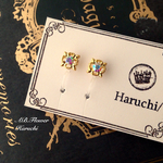 ▼AB.Flower ノンホールピアス 花 ゴールド