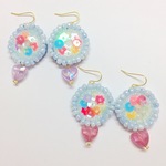 ゆめかわブルーピアス(パープルハート)