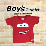 （再販32）★Boy's名前入りT-シャツ★SMILE  CAR★