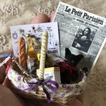 パリのマルシェでお買い物✳︎黒ネコちゃんといっしょに✳︎白ワインのセット