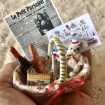 パリのマルシェでお買い物✳︎テディベアといっしょに✳︎赤ワインのセット