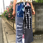 【たかみ様専用】浴衣のパッチワイドパンツ/着物リメイク