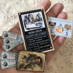 アリス★アリスのお茶会のお知らせボード＆サインプレート＆お菓子のメニュ―表のセット　帽子屋のティーパーティー