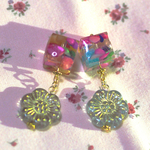 ガラスのお花 earring/pierce