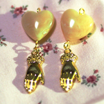 ハート+ハンド🌹vintage earring/pierce