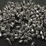 ピアスキャッチ(ベル型シリコン入り) シルバー色 5ｍｍ×6ｍｍ　200個(100ペア) 672