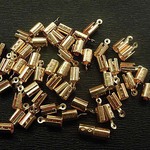 紐止めリング5mm× 12ｍｍ 淡ゴールド色45個 