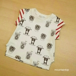 リ様オーダー くまバーガーの小さな袖のＴシャツ　