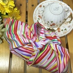 【再】 小ぶり可愛い❤️お弁当あずま袋 (カラフルストライプ)