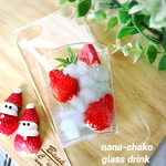 グラスドリンク（苺とブルーシャンパーニュ）のスマホケースＡ26