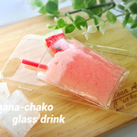 グラスドリンク（西瓜のシャーベット）のスマホケースＡ28