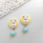 可愛い！レトロボタンピアス