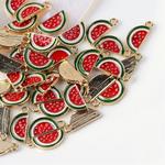 NO,269【4個】夏フルーツシリーズ　スイカチャーム