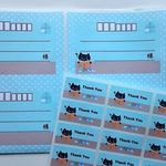 ★宛名シール＆Thank Youシール☆読書ネコ★
