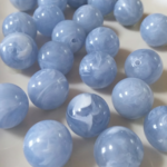 18mm 天然石風 スカイブルー マーブル 10個セット【Be-180】
