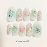 キラキラビジューのマーメイドネイル♪