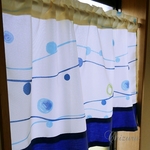 爽やかカフェカーテン☆ブルー