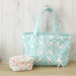 【kanchan様専用】Hawaiianquilt帆布トートバッグ coralpink キャラメルポーチ【送料無料】