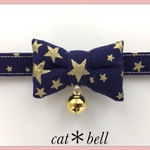 golden⭐️スター【蝶ネクタイ】＊猫(&小型犬)首輪